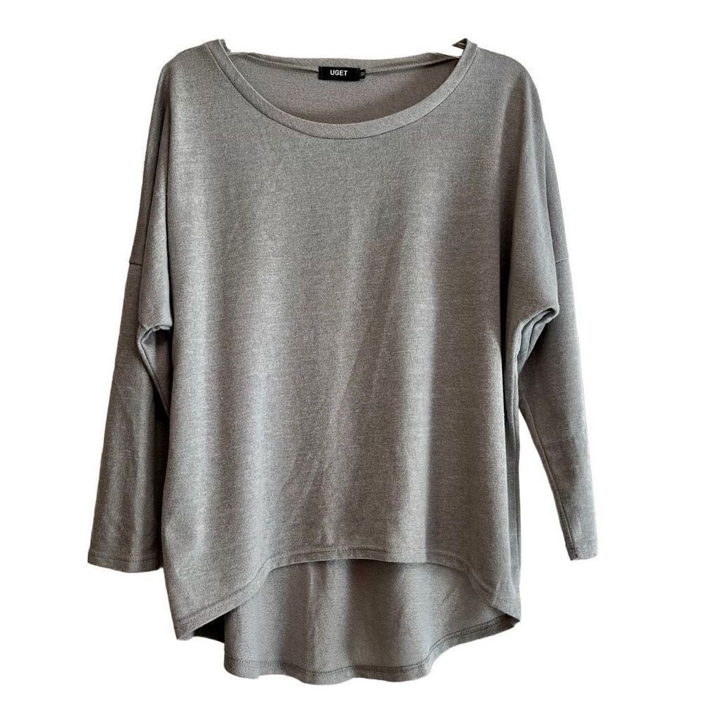 Uget Women’s Oversized Gray Sweater Size Medium